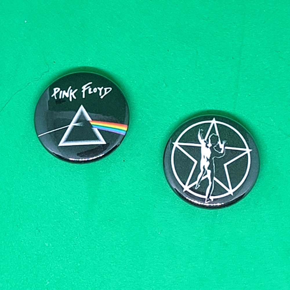 button pins, retro buttons, pinback buttons, music, retro, Pink Floyd, rock roll